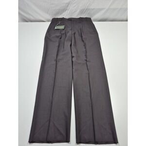 VTG Zanieri Dress Pants Mens 38x36 Gray Wool Pleated Straight Unhemmed Italy NWT